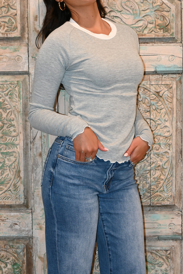 LEA LONG SLEEVE LAYERED TEE