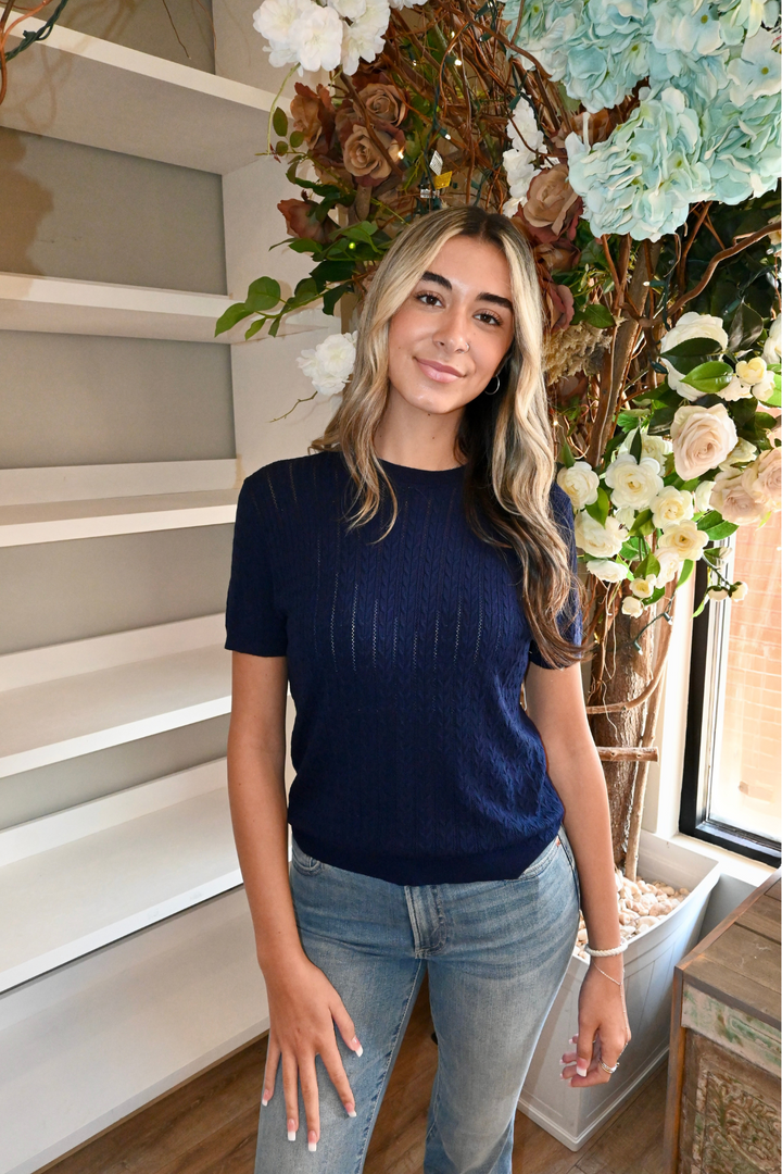 Natasha Cable Knit Top