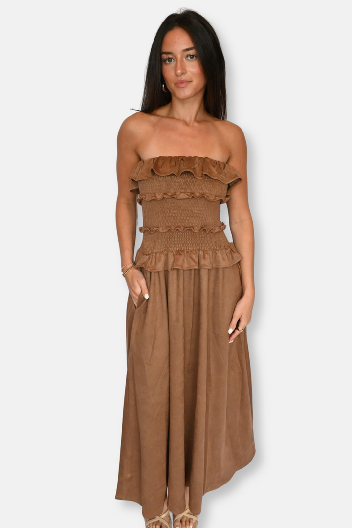 Sadie Suede Maxi Dress