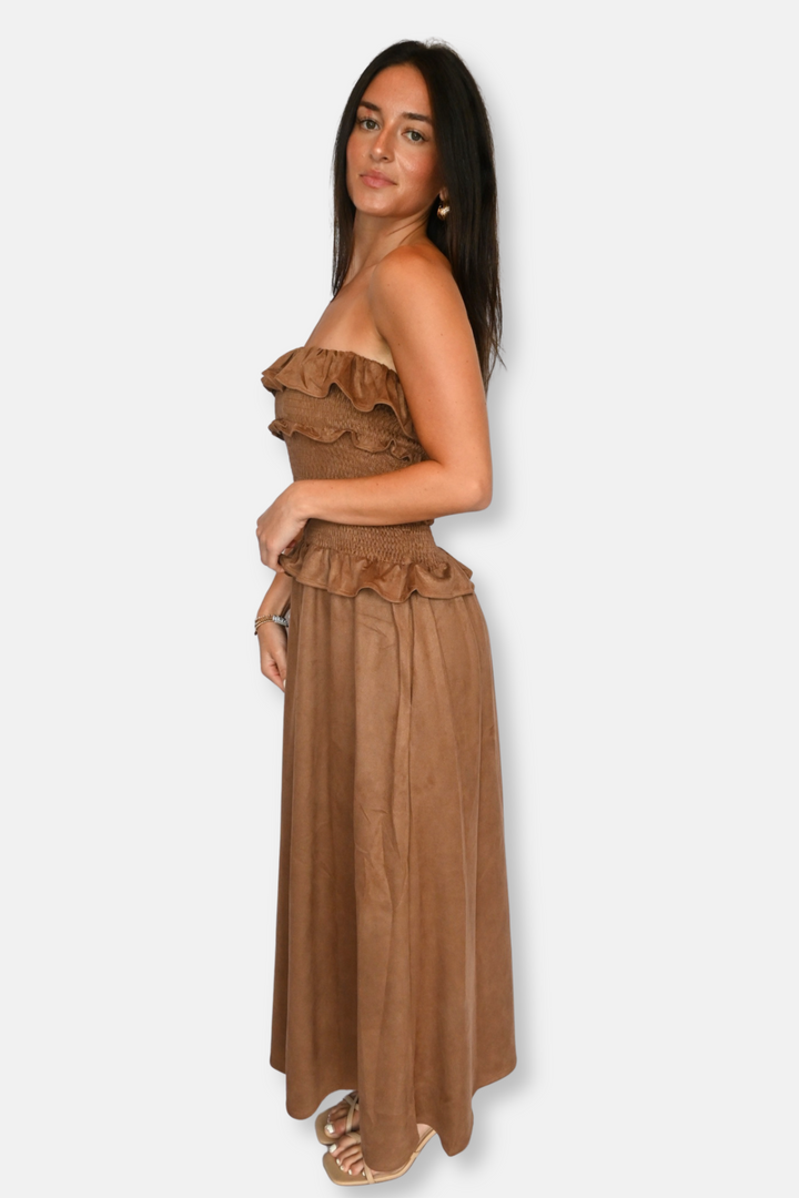 Sadie Suede Maxi Dress