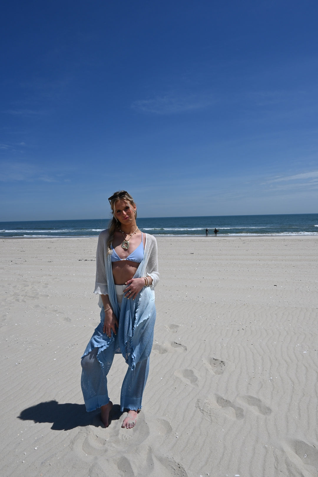 Dip Dye Mesh Knit Pants