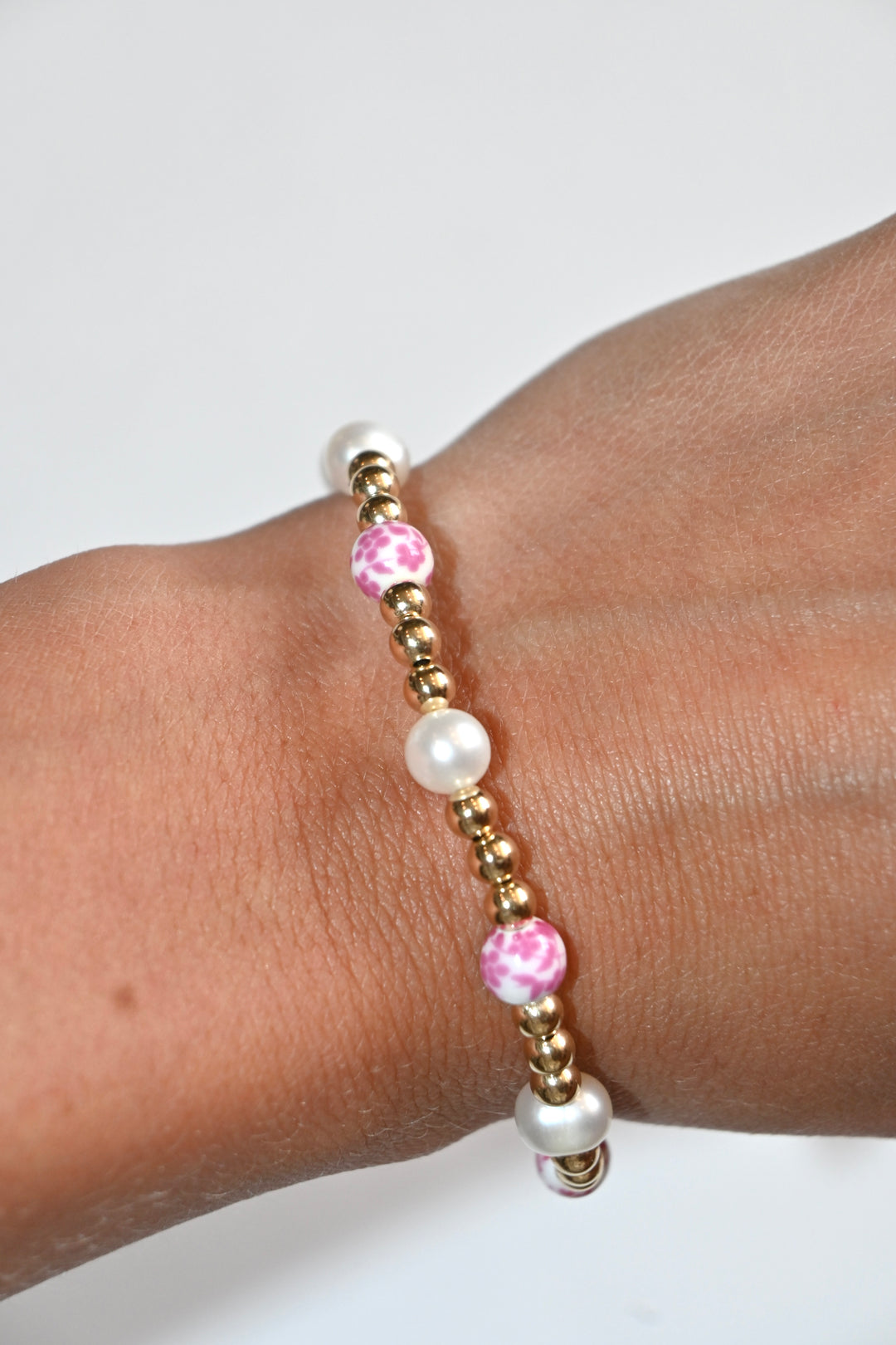 Cherry Blossom Floral Porcelain Bracelet