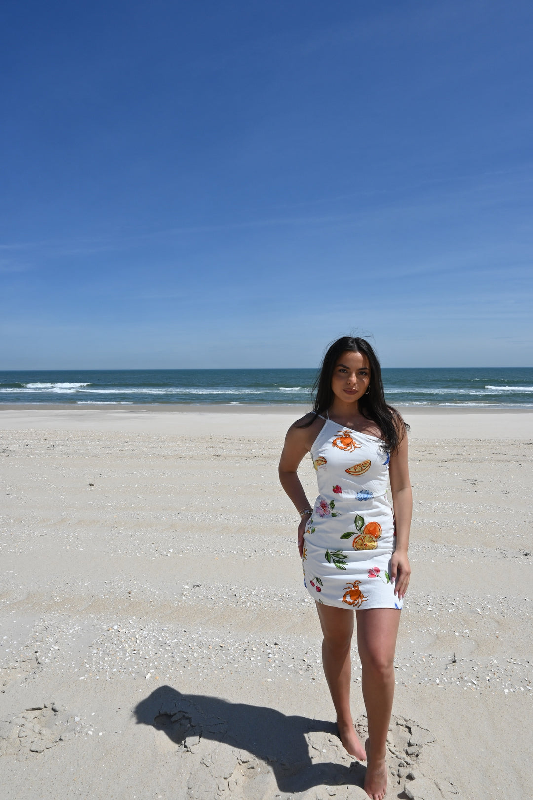 Summer Print One Shoulder Mini Dress