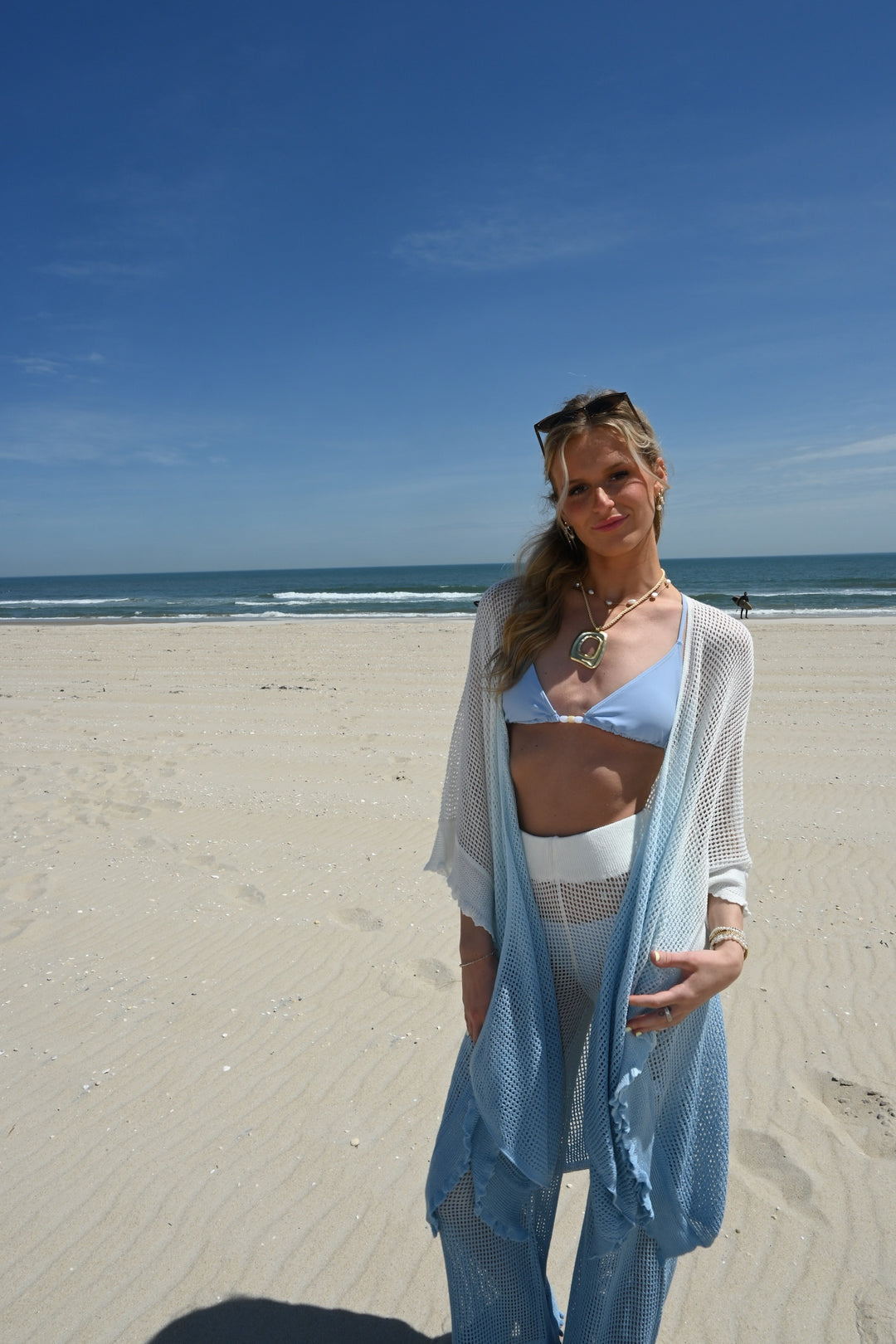 Dip Dye Mesh Knit Pants