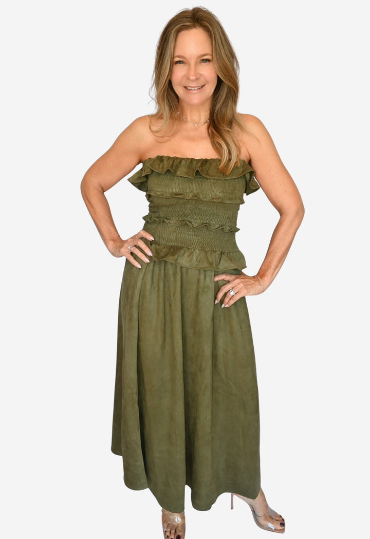 Sadie Suede Maxi Dress