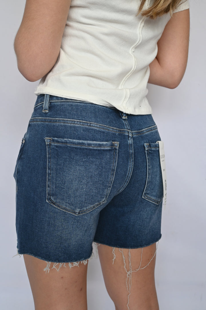 Vintage Edge Frayed Denim Shorts