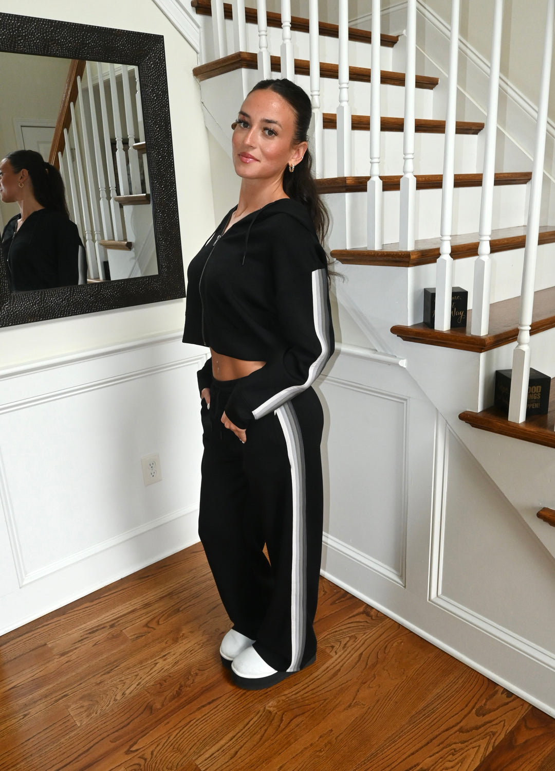 Striped Cloud Fleece Zip Up