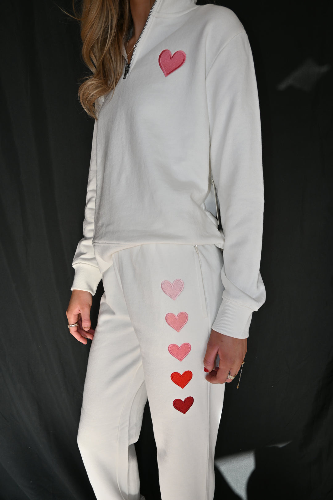 Embroidered Heart Joggers