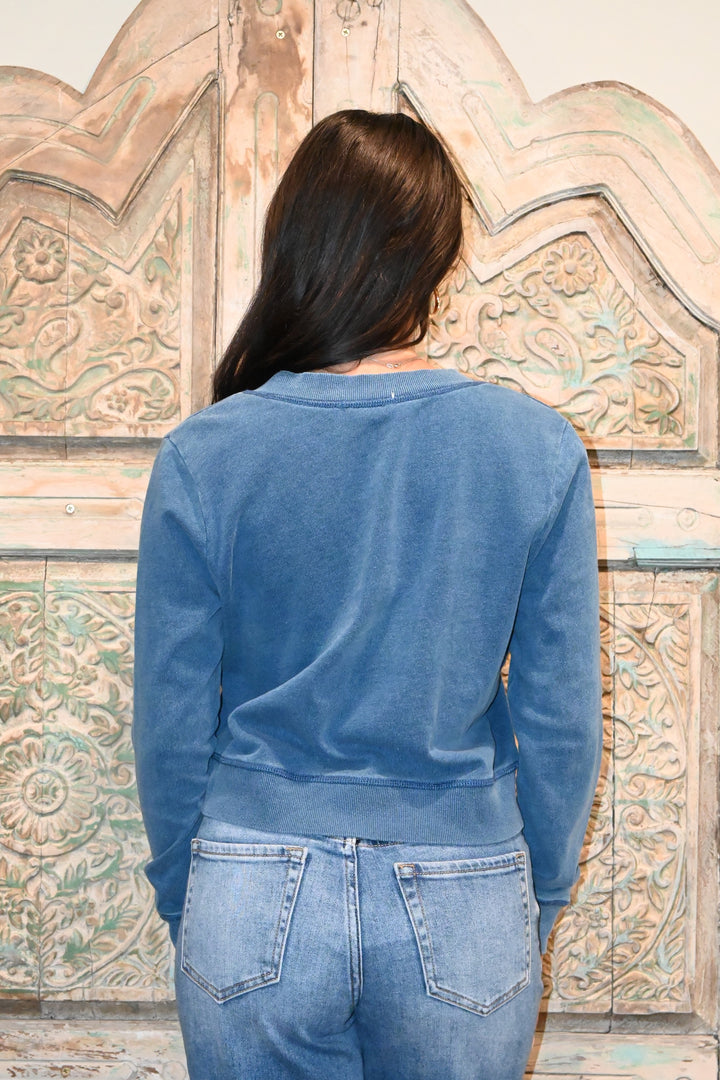 Daily Knit Denim Cardigan