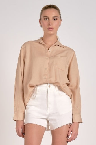 Effortless Comfort Button Down Top