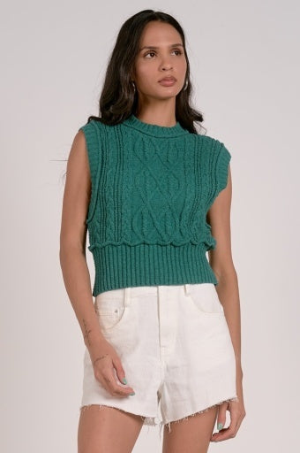 Antonia Sleeveless Crewneck Sweater