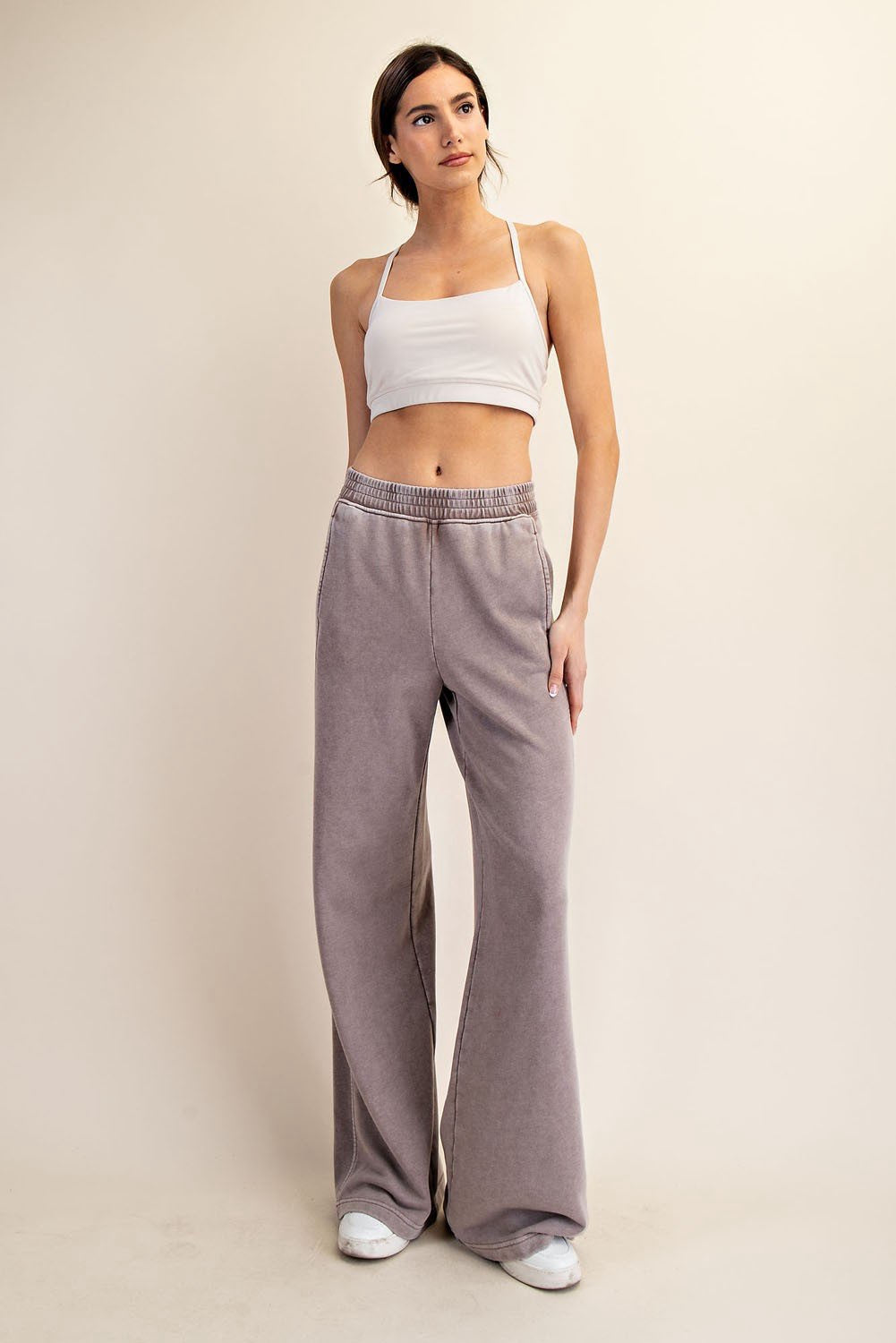 French Terry Wide Leg Pant