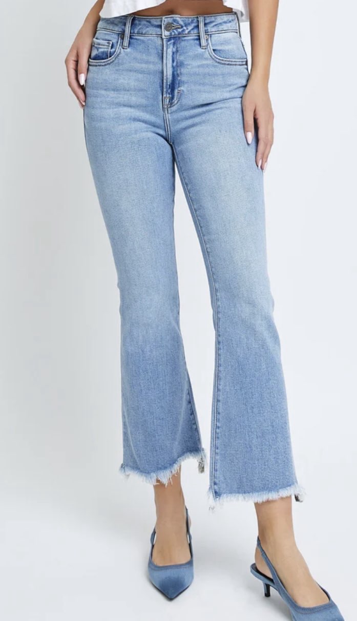 Happi Fray Hem Crop Flare