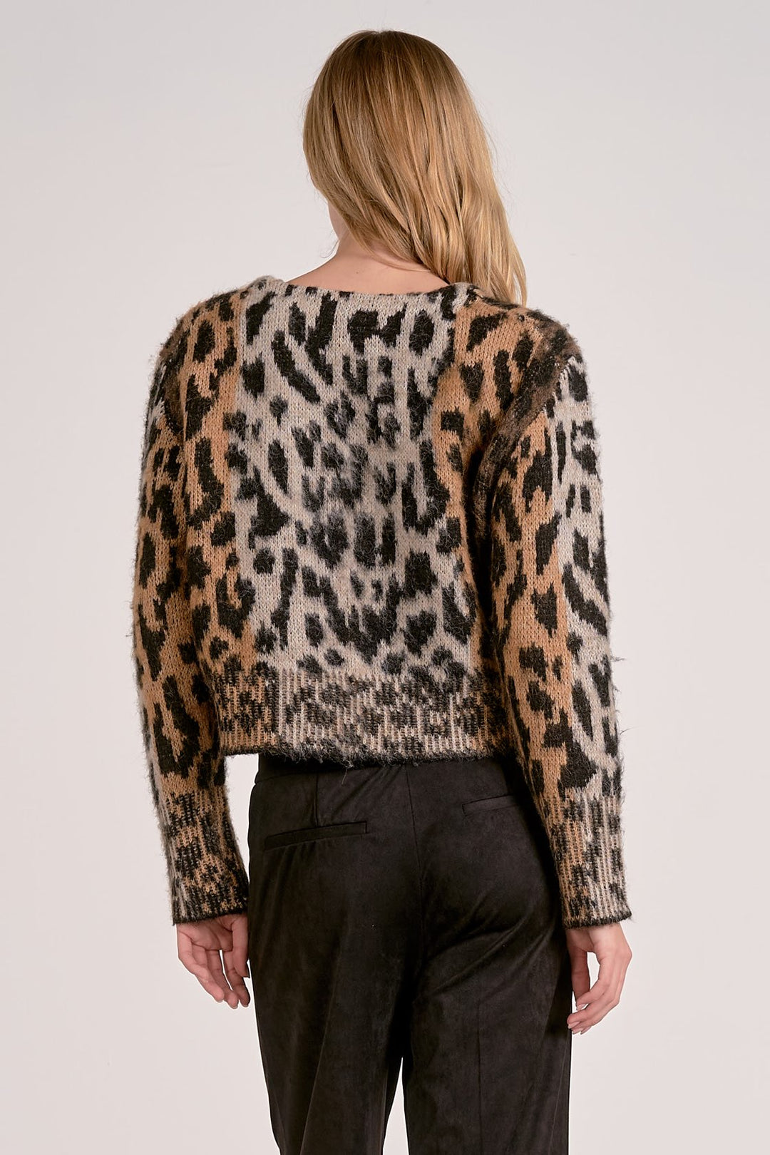 Cheetah Print Cardigan Sweater