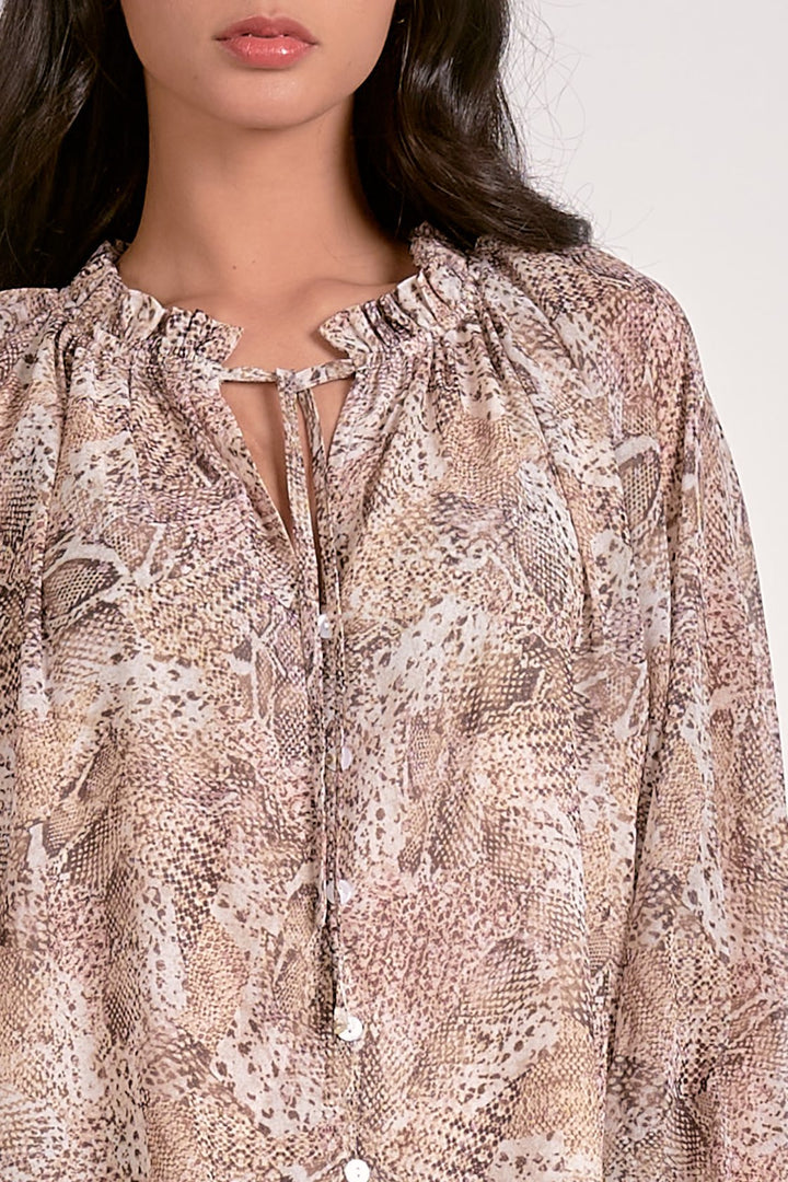 Sawyer Snakeskin Blouse