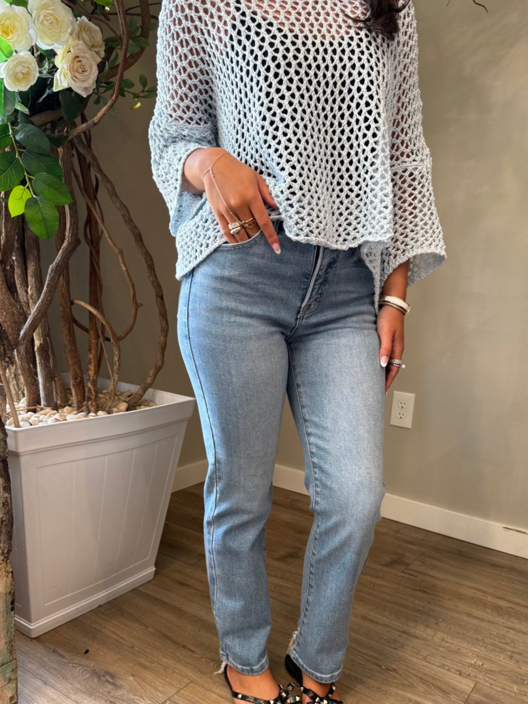 TC High Rise Straight Jeans