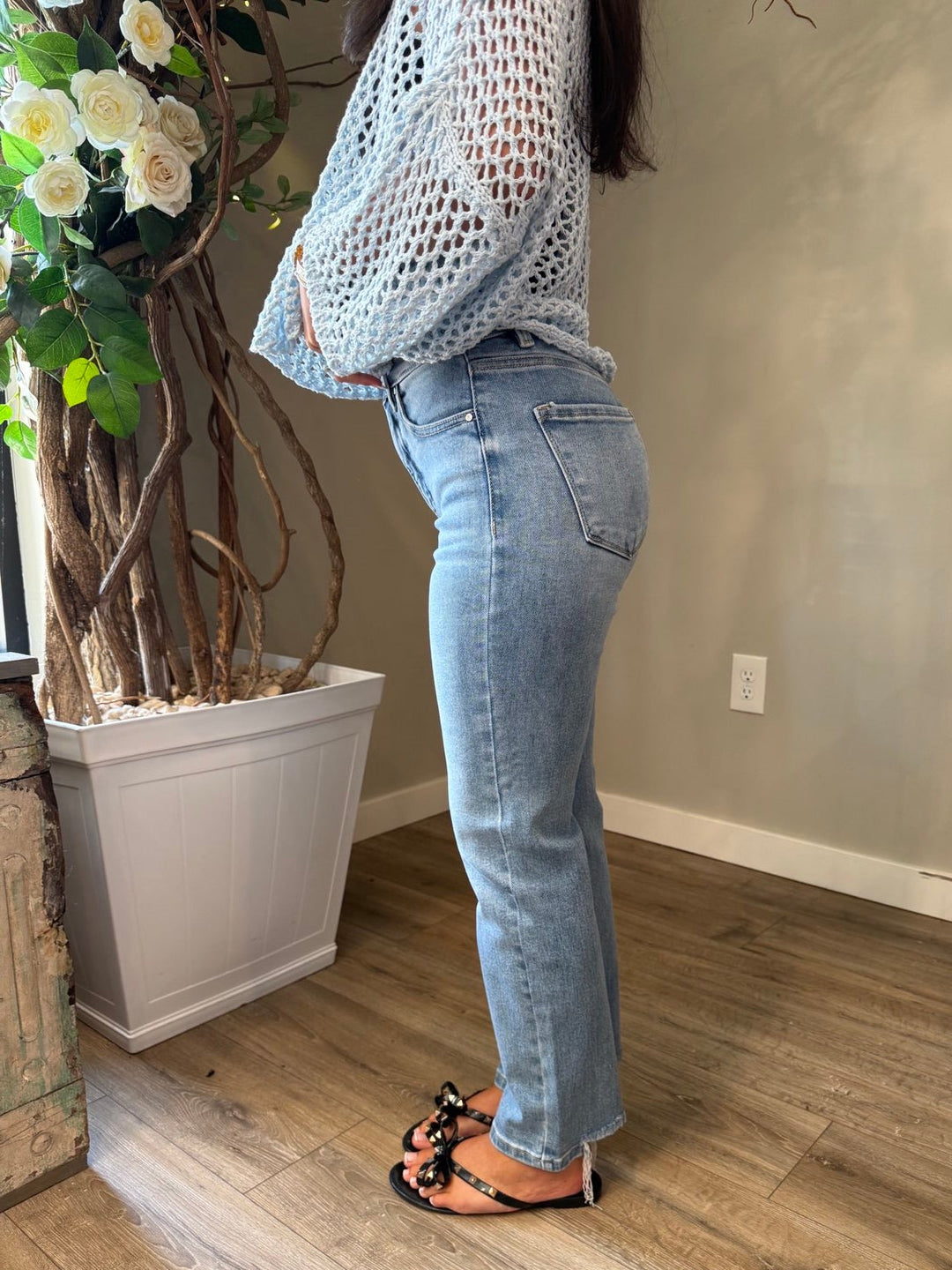 TC High Rise Straight Jeans