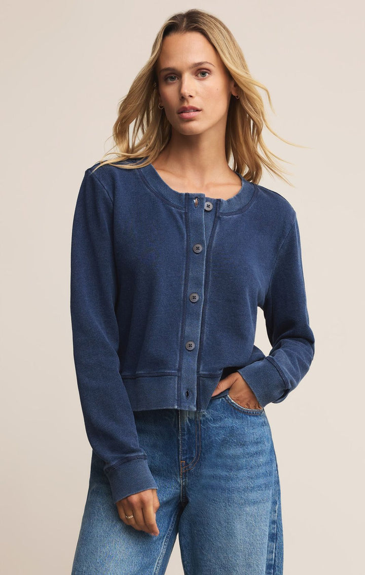 Daily Knit Denim Cardigan