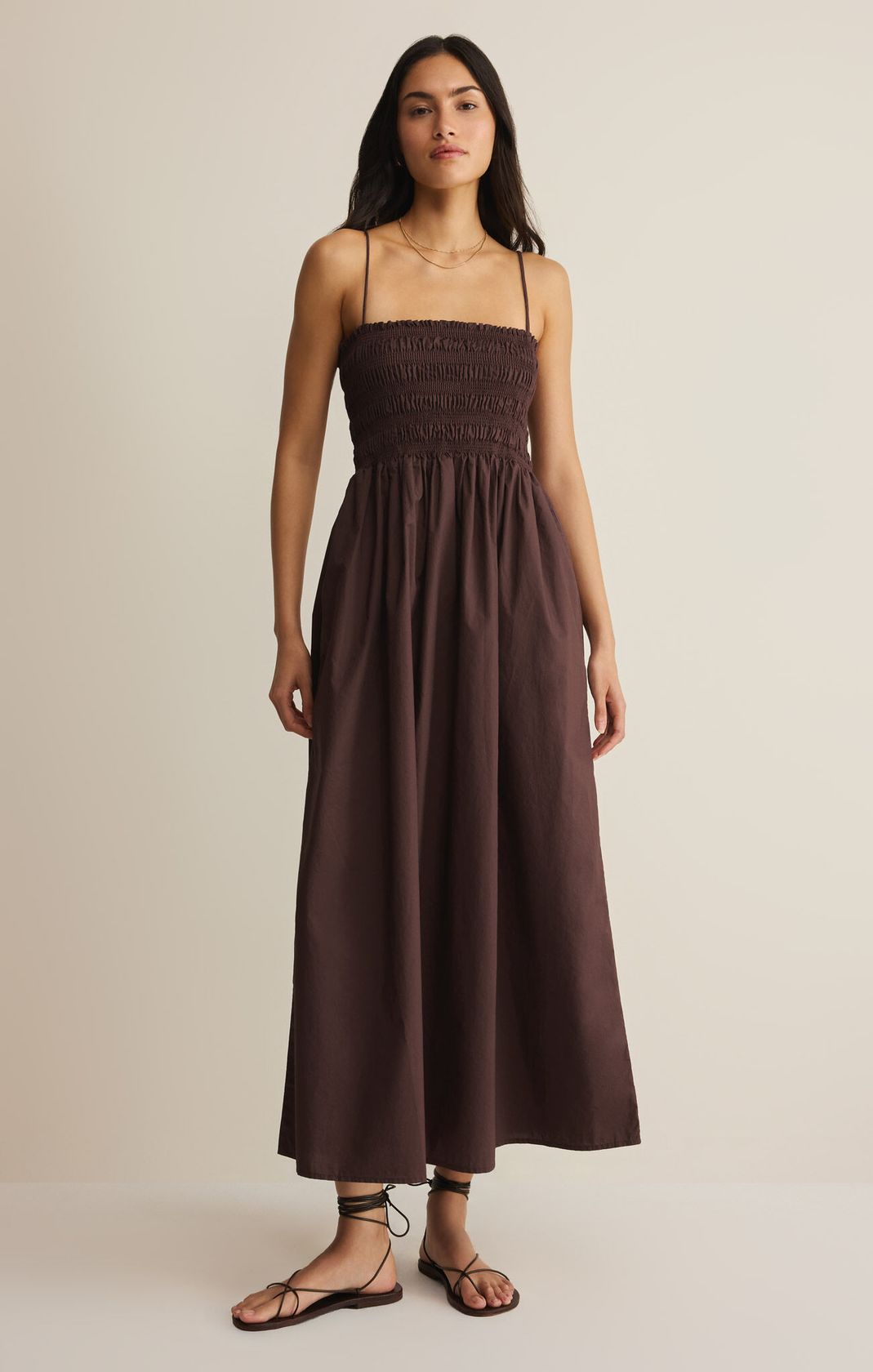 Cornelia Poplin Maxi, Chocolate Cherry XL