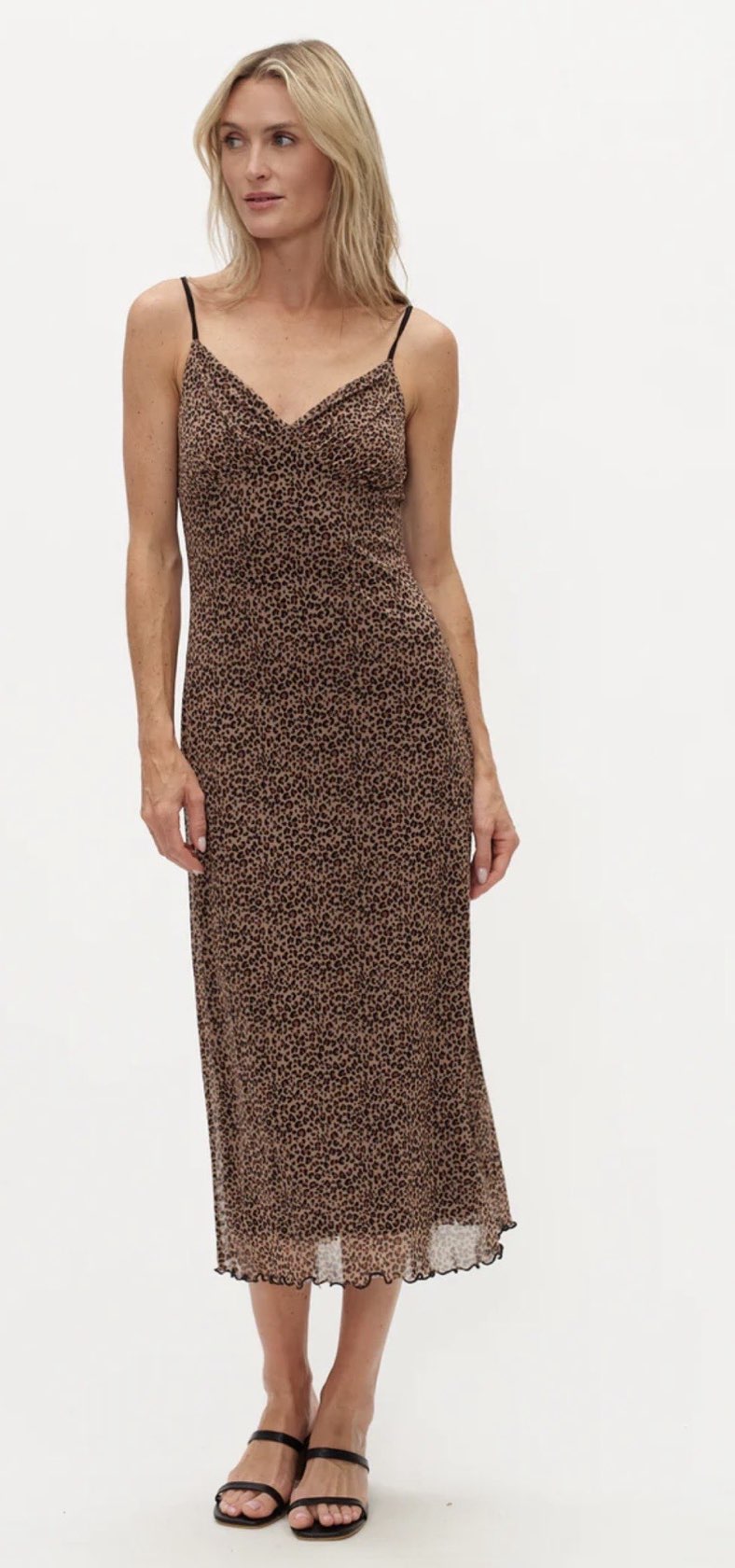 LANA Cheetah TANK SLIP DRESS Cheetah / S