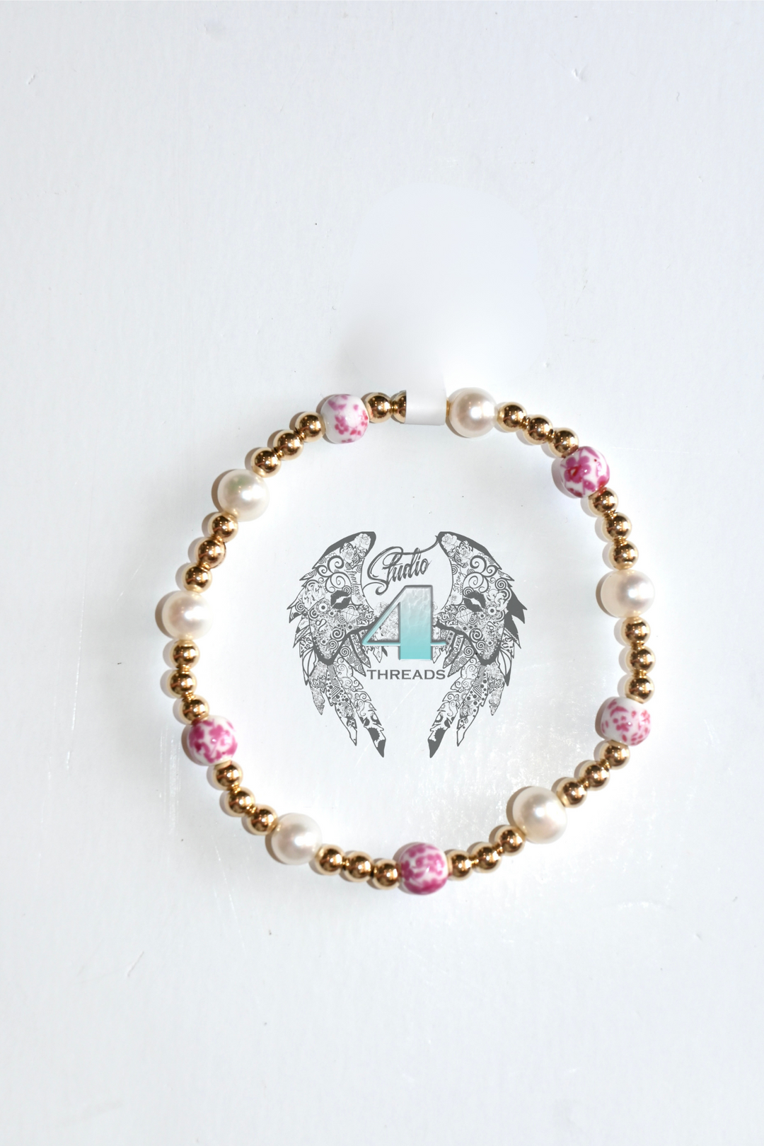 Cherry Blossom Floral Porcelain Bracelet