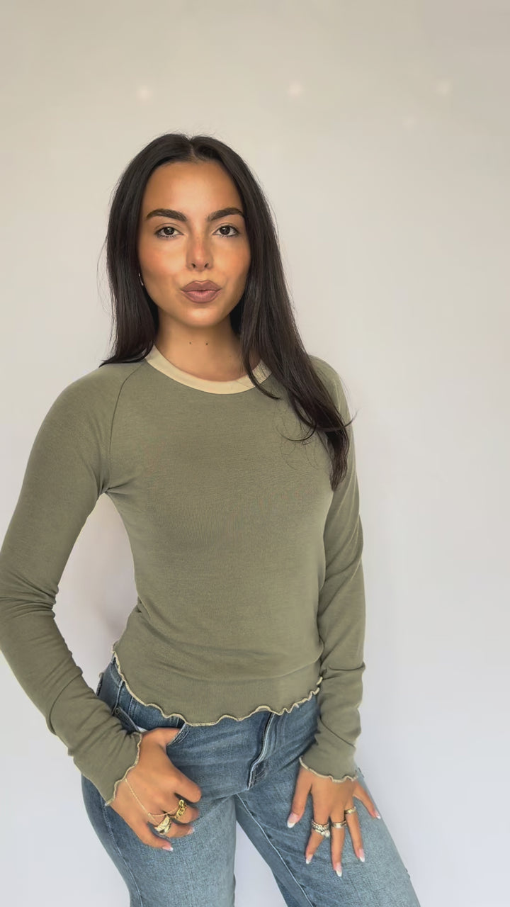LEA LONG SLEEVE LAYERED TEE