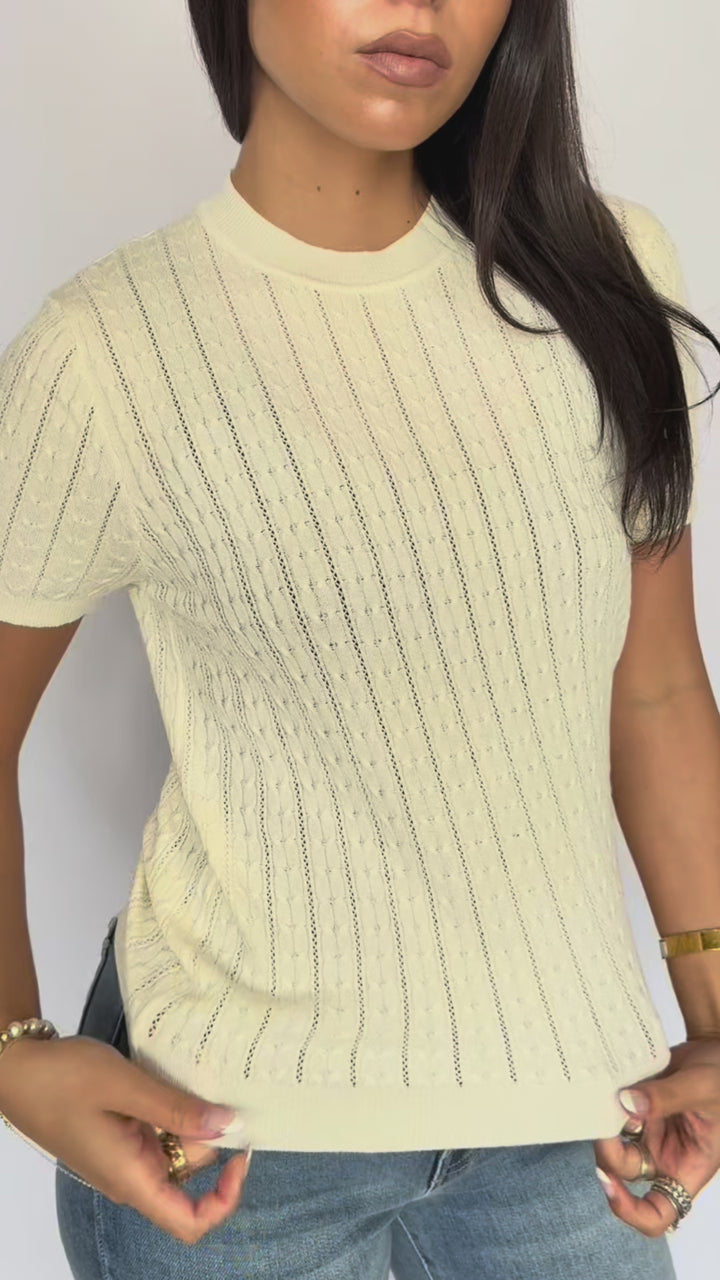 Natasha Cable Knit Top