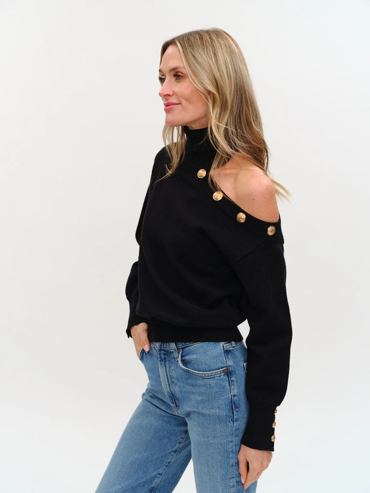 TIFFANY SLIT SHOULDER TURTLE NECK
