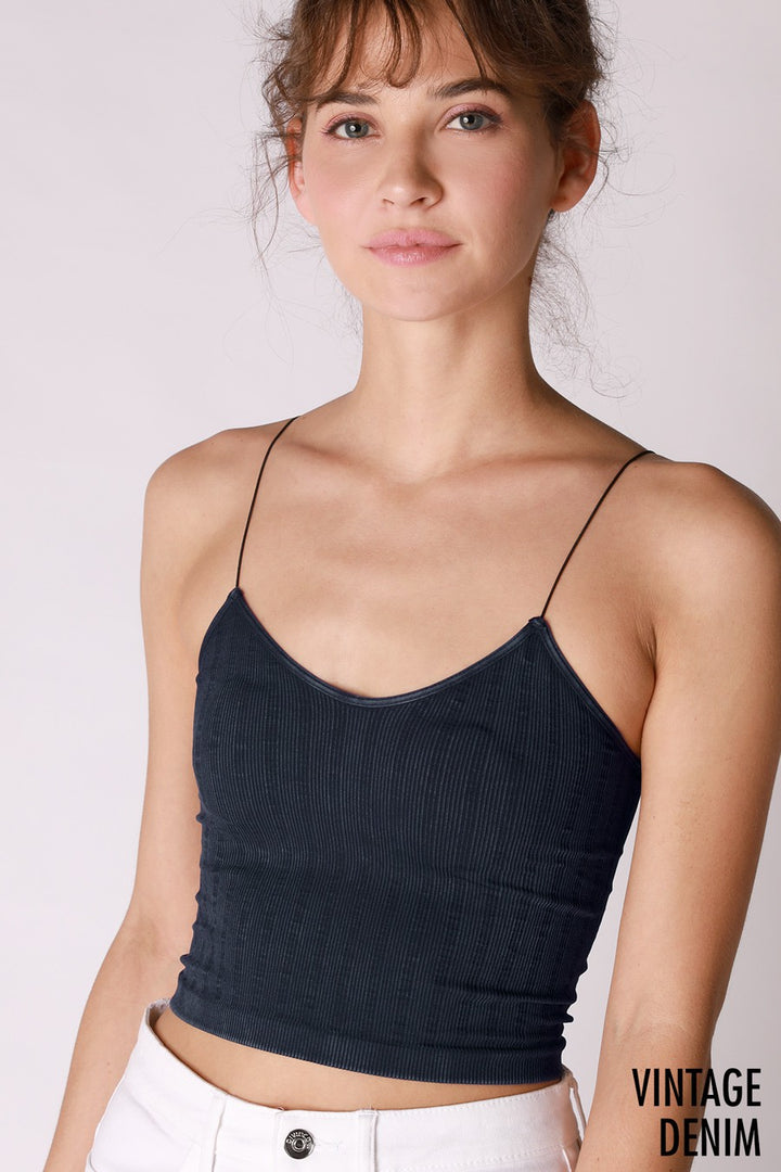 Vintage Ribbed Crop Top