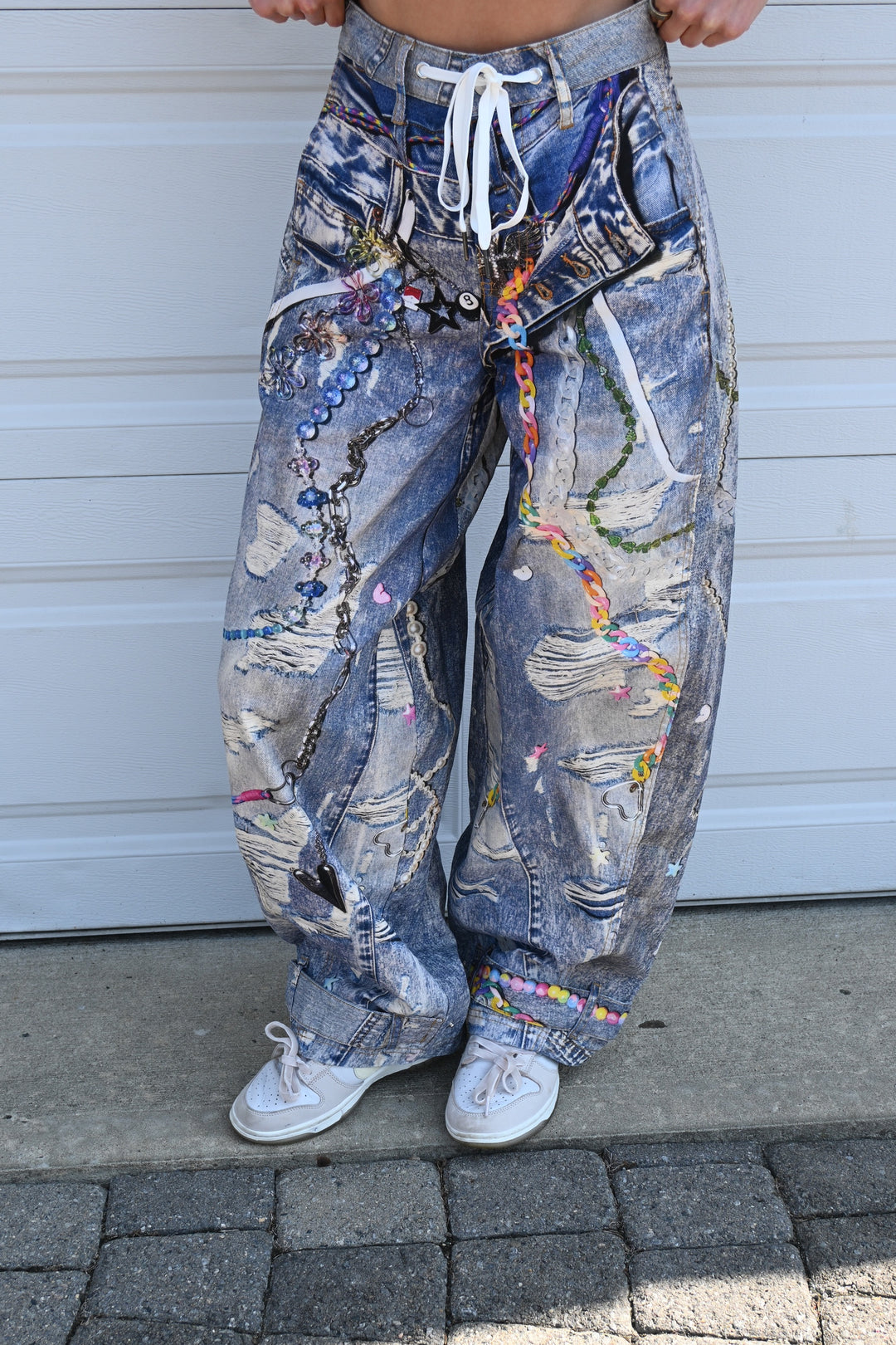 Piper Printed Barrel Jeans