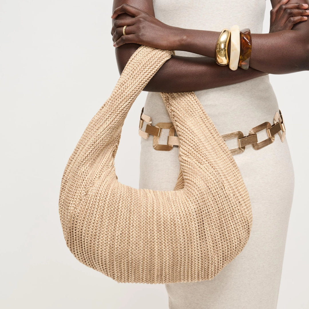 Eleanor Straw Hobo Bag