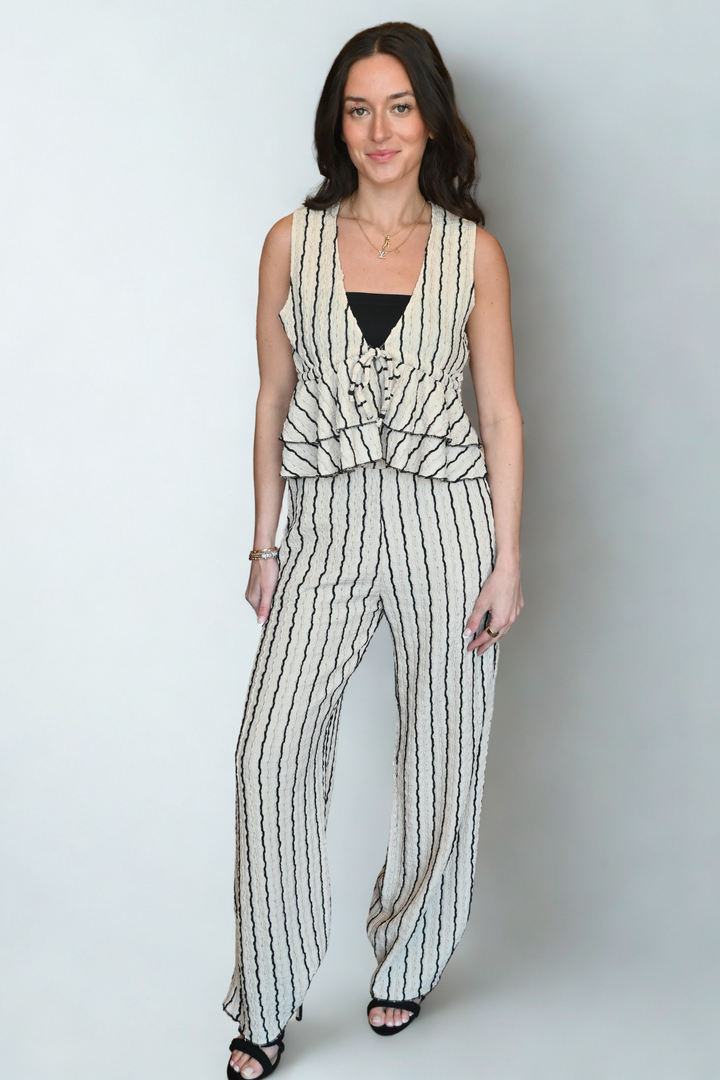 Goddess Knit Tie Front Top