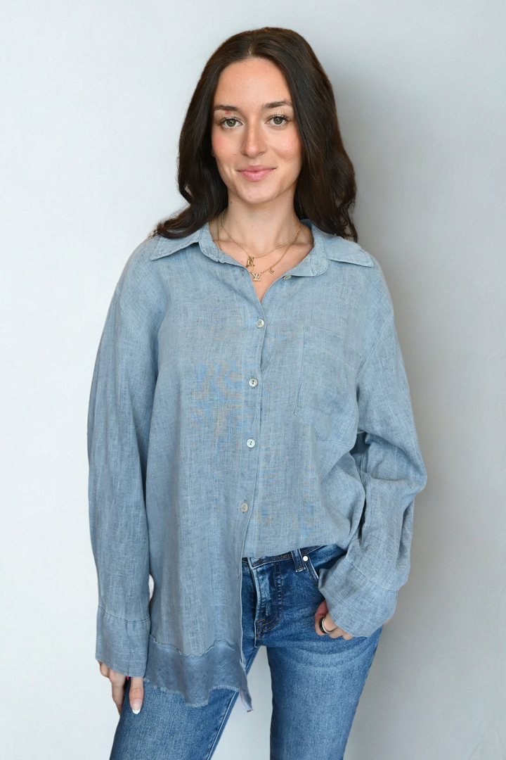 Destiny Linen Button Down