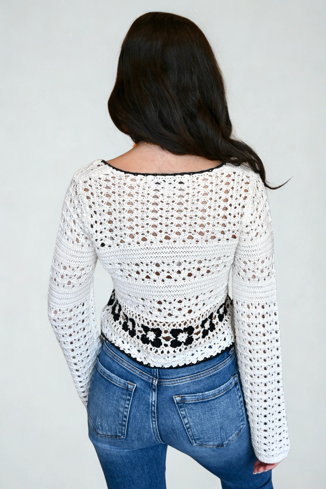 Cici Crochet Floral Cardigan