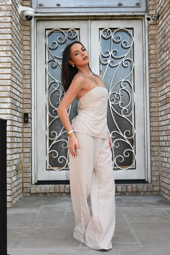 Striped Back Tie Tube Set
