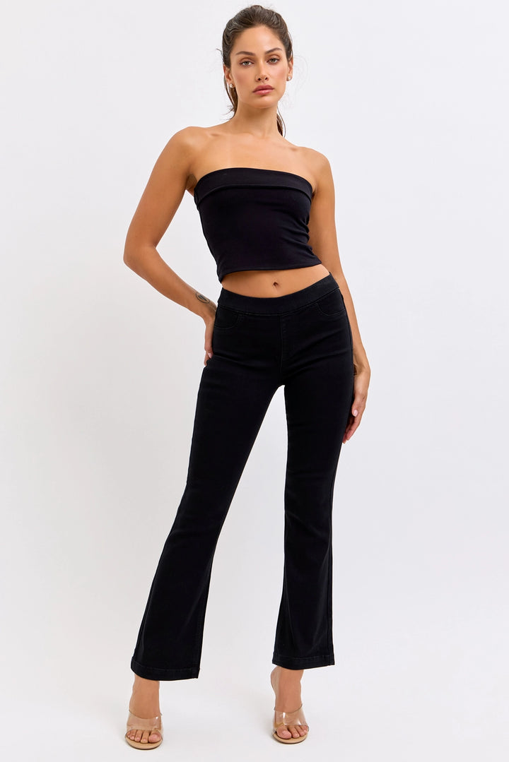 Black Petite Flare Jegging