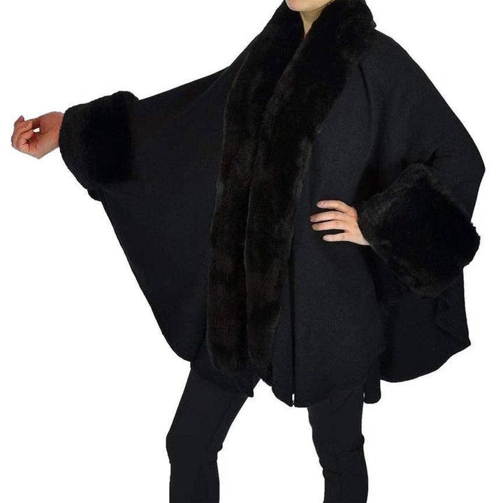 Faux Fur Poncho