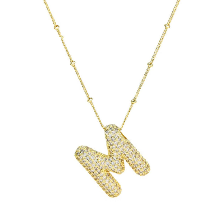 Bubble Initial Necklace