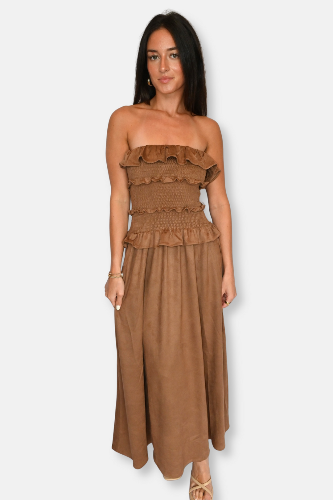 suede maxi dress Suede Maxi Dress