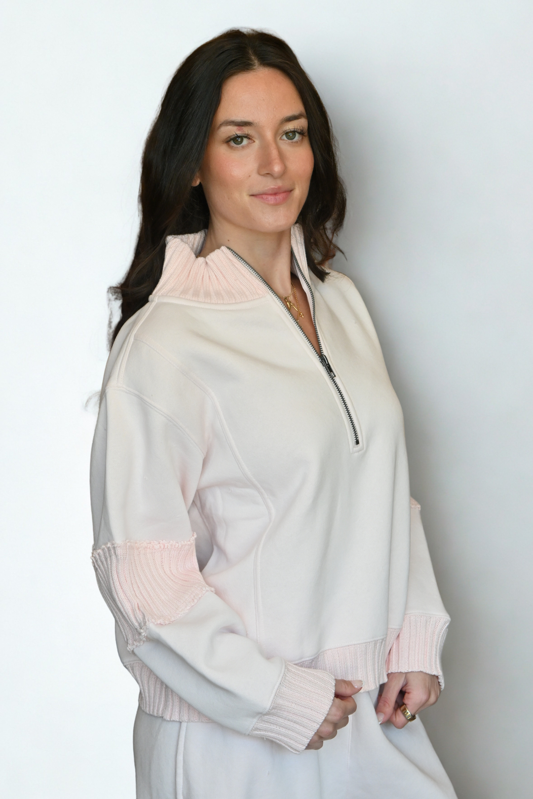 Hibiscus Strawberry Quarter Zip