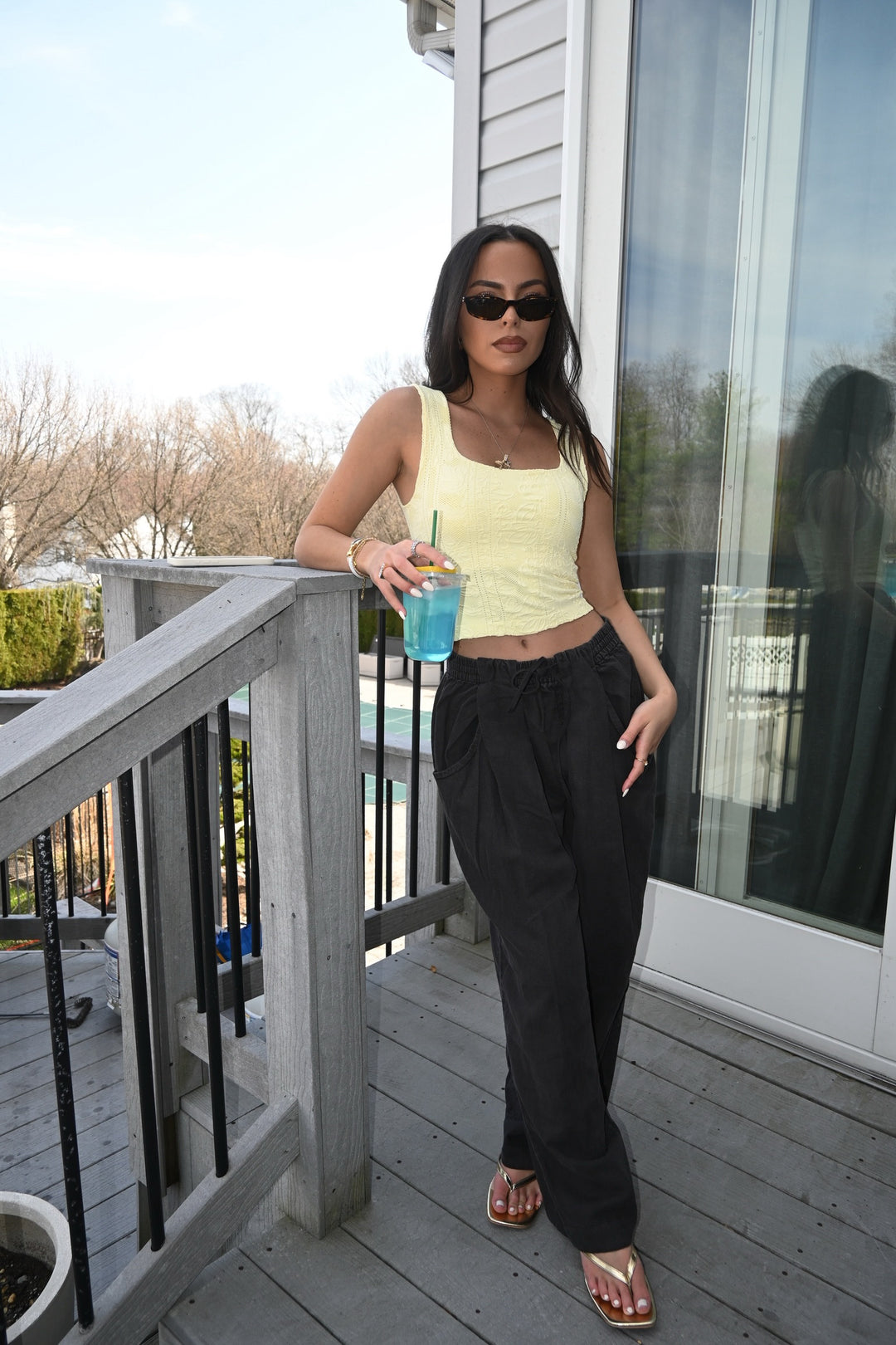 Double Lace Square Crop Top