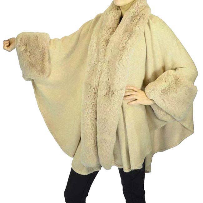 Faux Fur Poncho