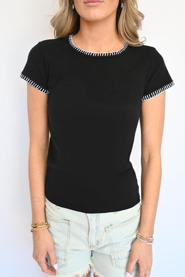 Brooks Blanket Stitch Tee