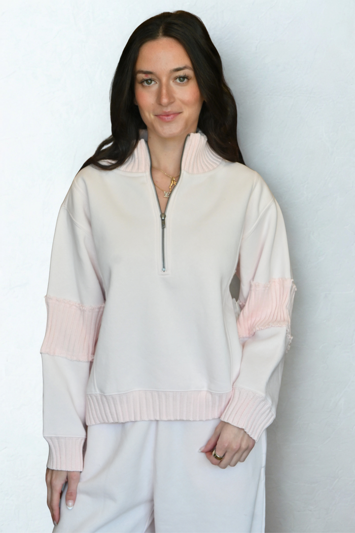 Hibiscus Strawberry Quarter Zip