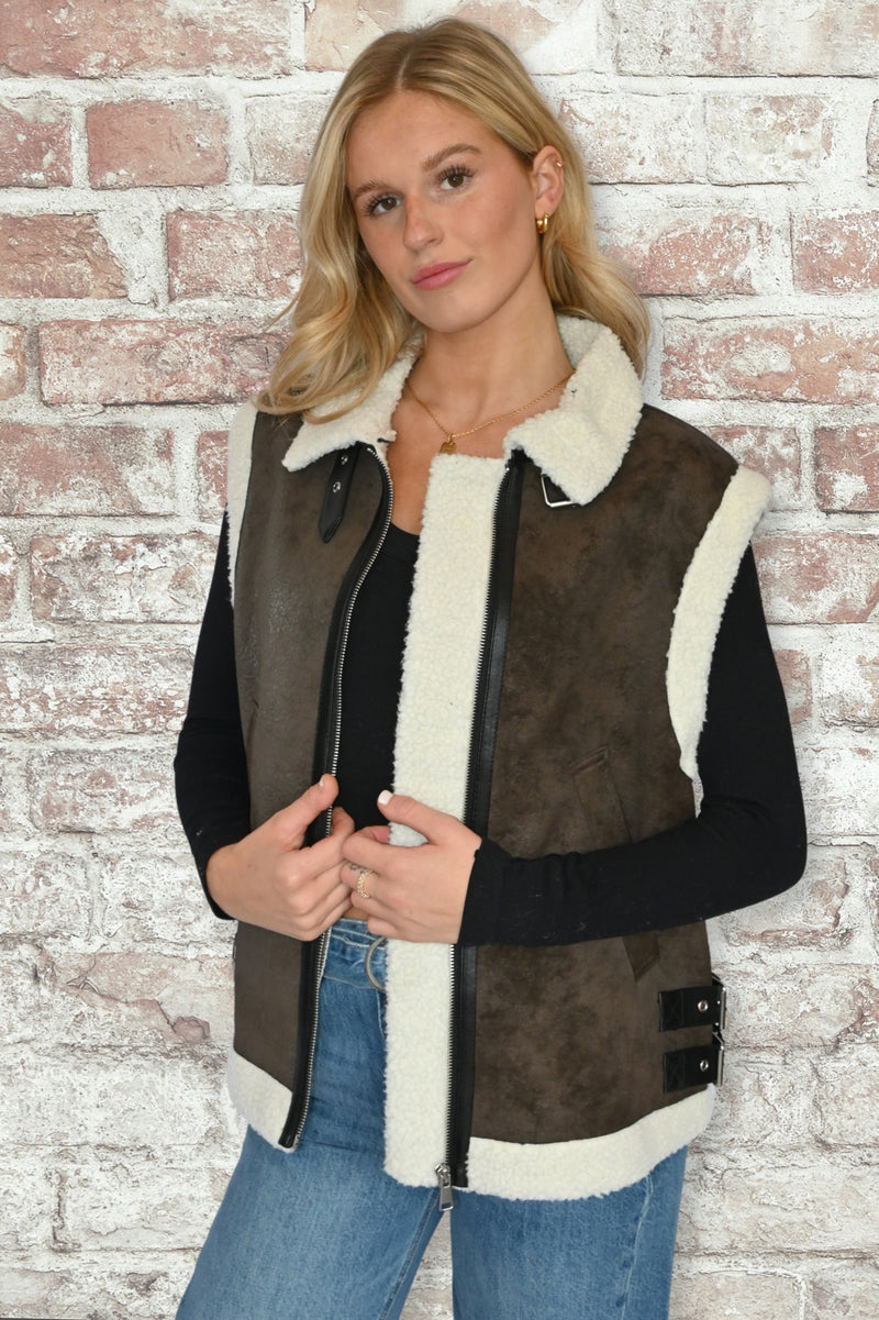Sabrina Shearling Vest