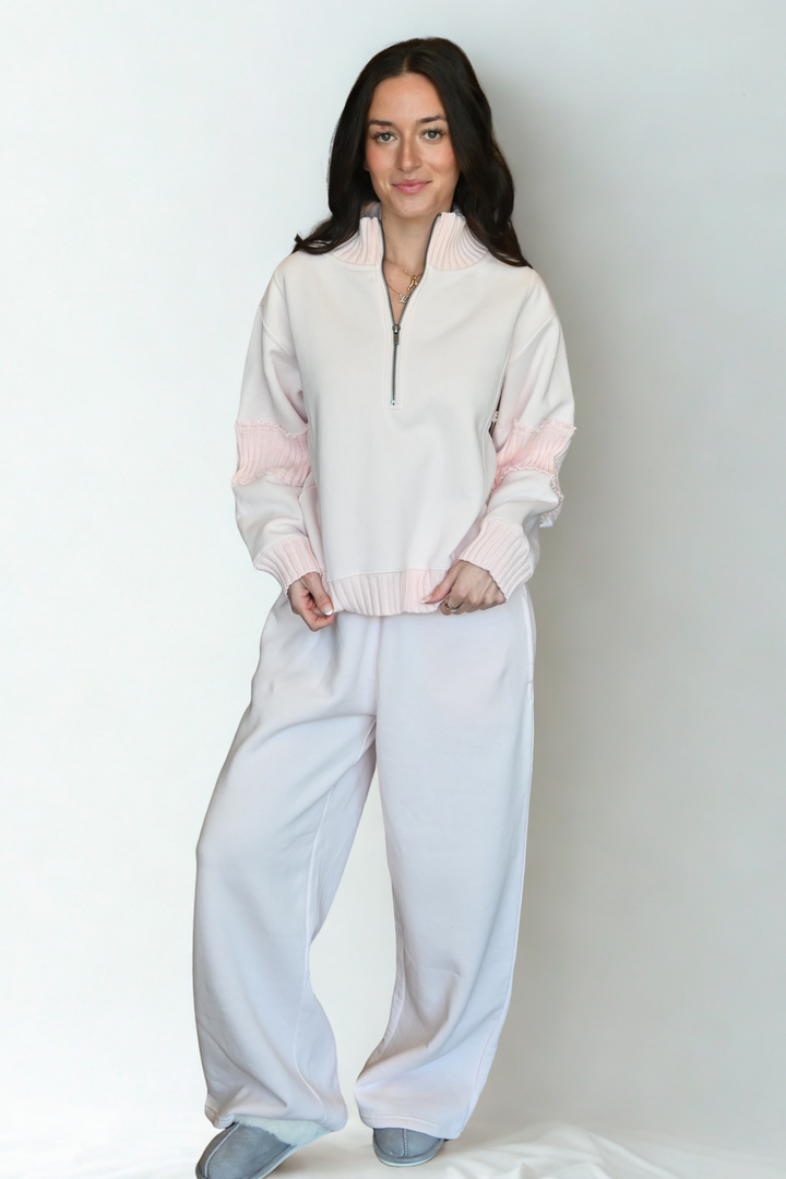Hibiscus Strawberry Quarter Zip
