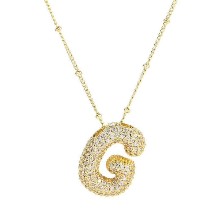 Bubble Initial Necklace
