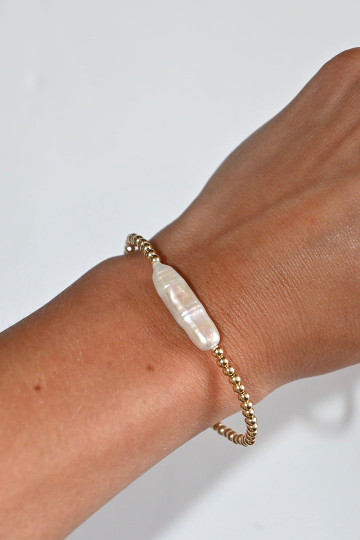 Chrishell Gold Filled & Pearls Bracelet