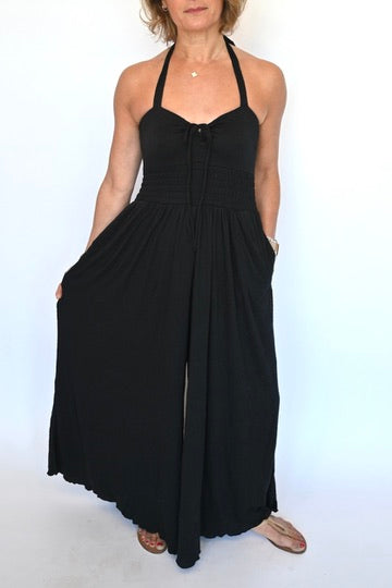 Blackberry Crinkle Knit Jumpsuit