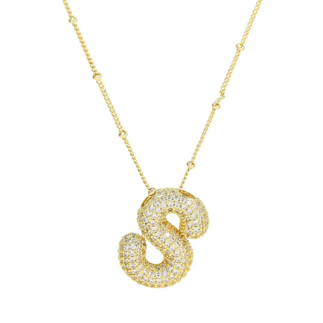 Bubble Initial Necklace